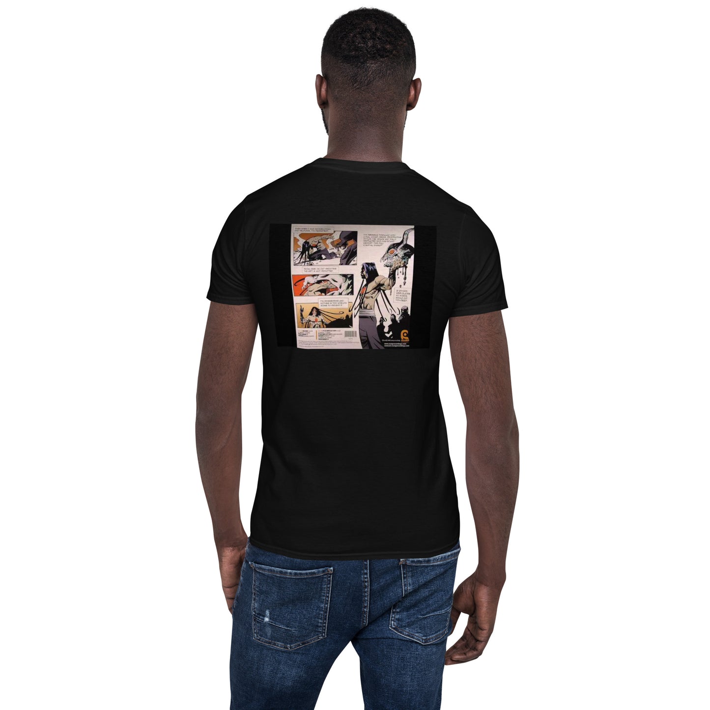 Short-Sleeve Unisex GOD'S GIFT INCISIONS album art tee, with print on back, various tee colors available