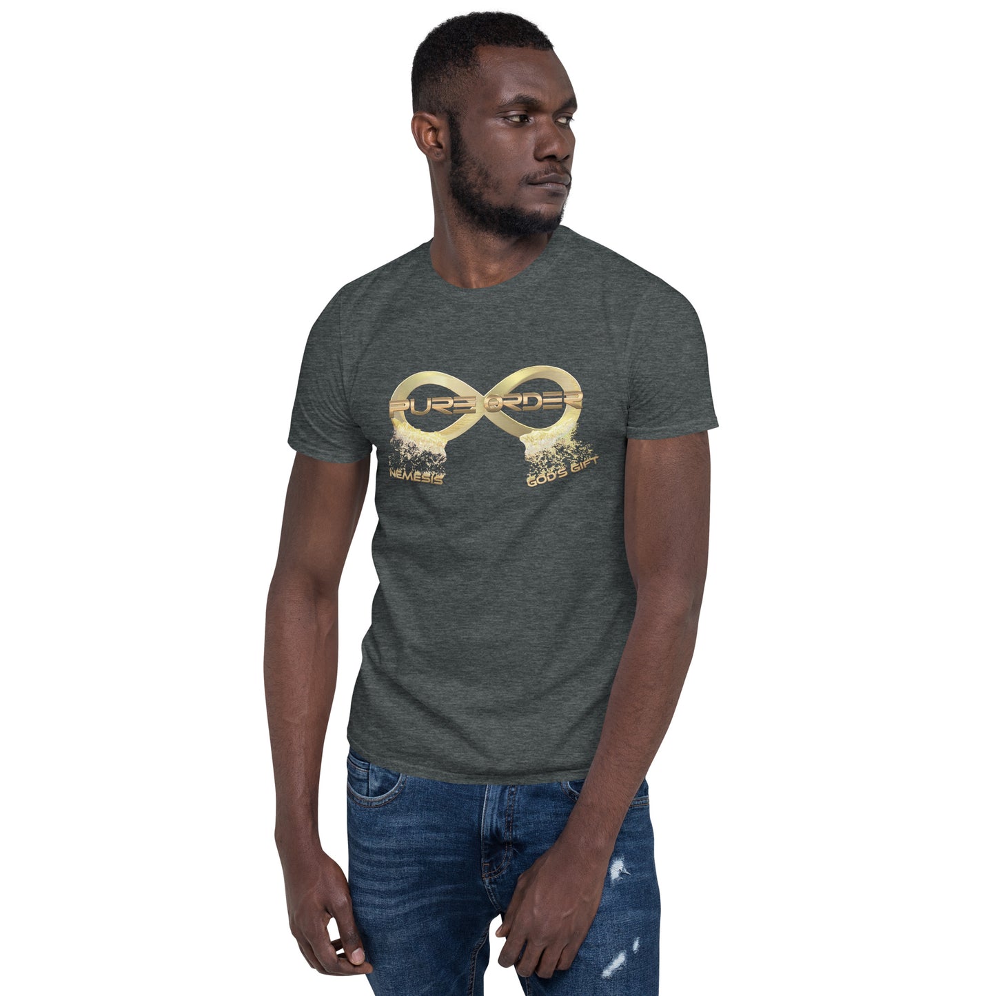 Short-Sleeve Unisex PURE ORDER T-Shirt with Print on back