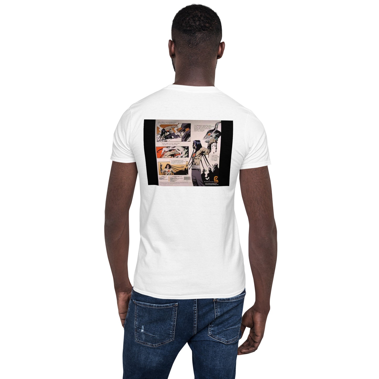 Short-Sleeve Unisex GOD'S GIFT INCISIONS album art tee, with print on back, various tee colors available